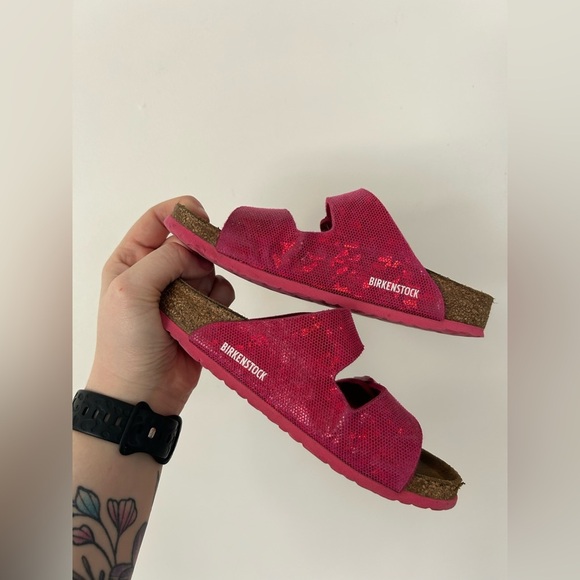 Birkenstock Arizona Birko-Flor Magic Galaxy Rose Girls EU 32 US 1.5 Sandals - Picture 6 of 8